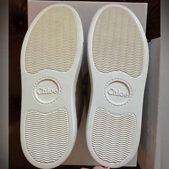 Chloe Lauren Tan Leather Sneakers - Picture 4 of 4